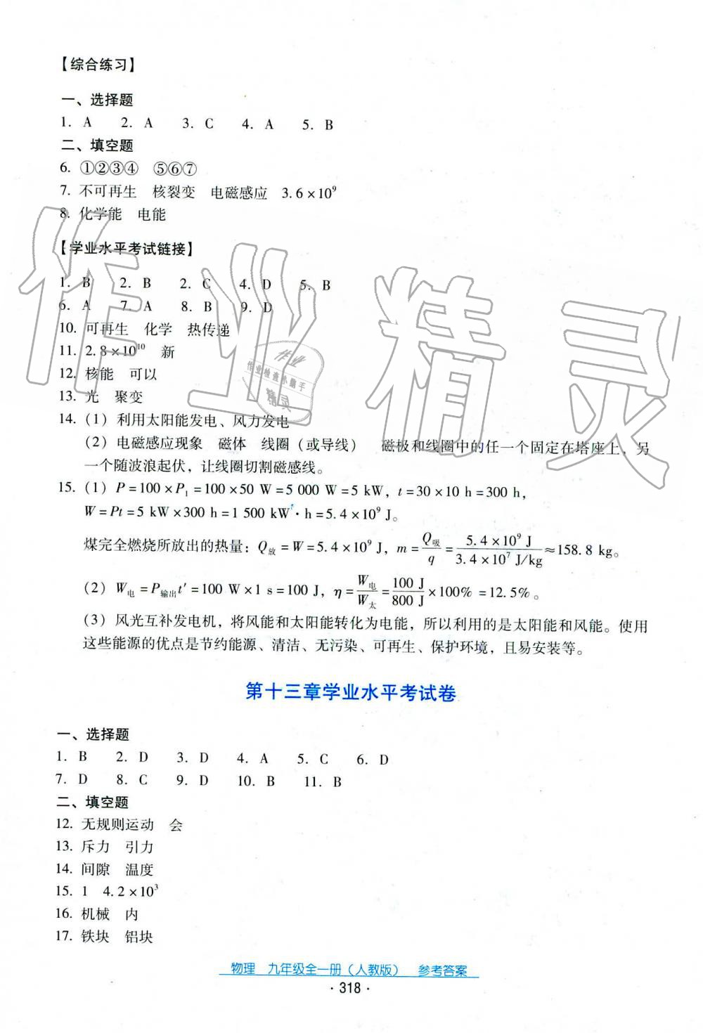 2019年云南省標(biāo)準(zhǔn)教輔優(yōu)佳學(xué)案九年級(jí)物理全一冊(cè)人教版 第46頁(yè)