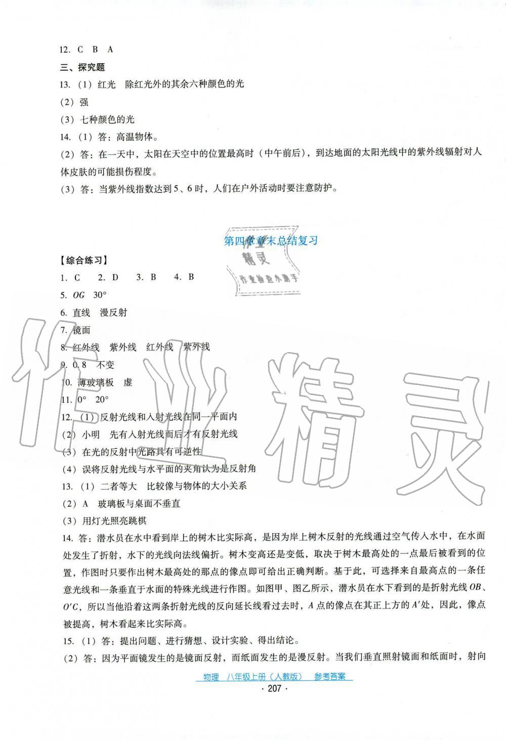 2019秋云南省标准教辅优佳学案物理八年级上册_答案人教版 第11页