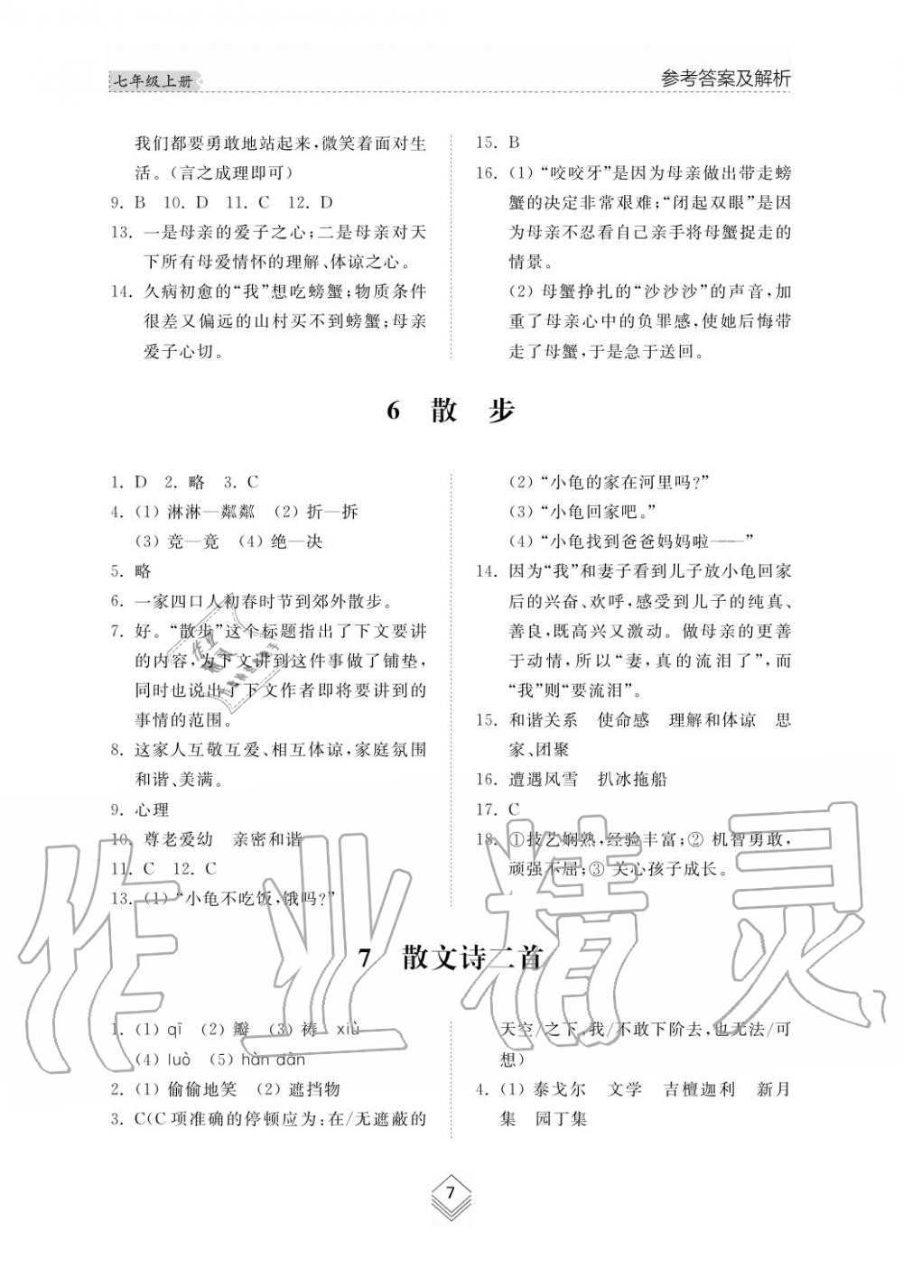 2019年綜合能力訓(xùn)練七年級語文上冊人教版 第9頁