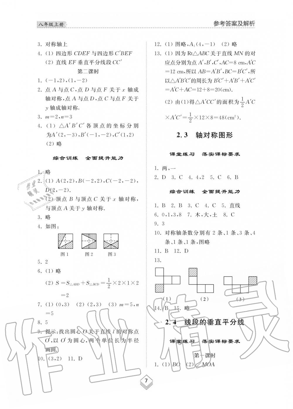 2019年综合能力训练八年级数学上册其它 第8页