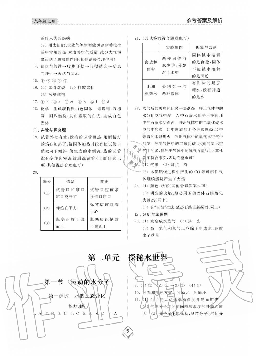 2019年綜合能力訓(xùn)練九年級(jí)化學(xué)上冊(cè)魯教版六三制 第5頁(yè)