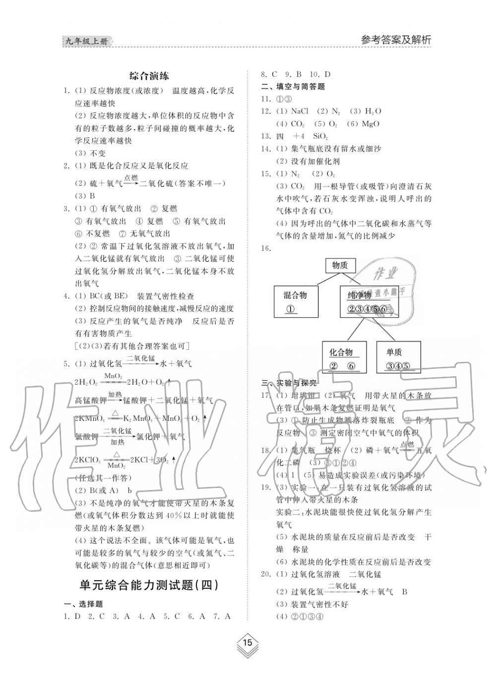 2019年綜合能力訓(xùn)練九年級化學(xué)上冊魯教版六三制 第15頁