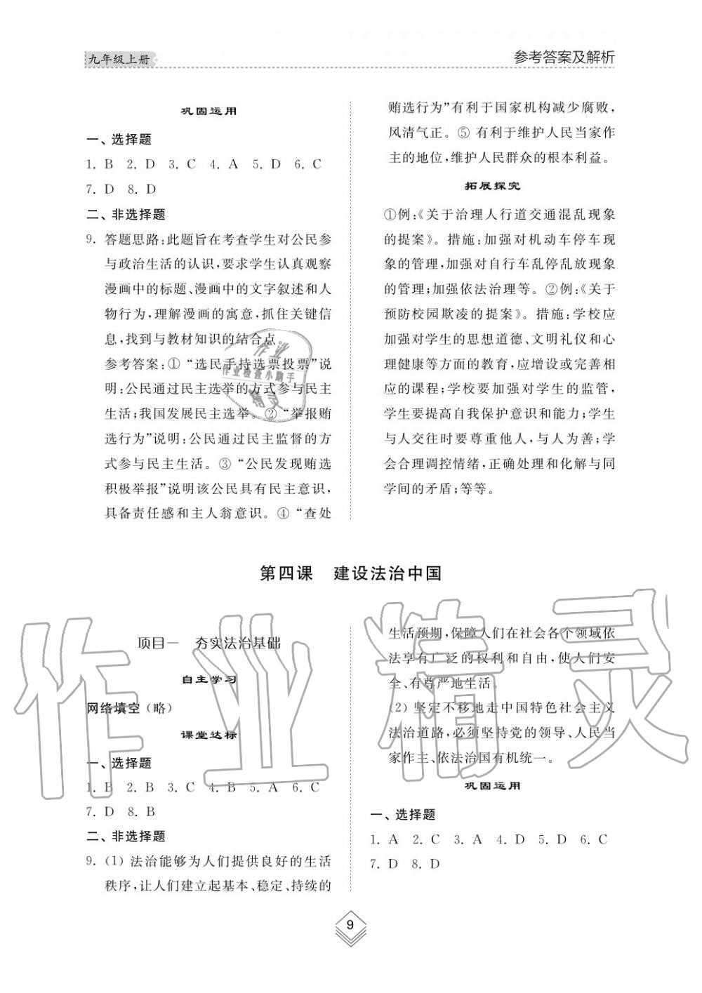 2019年綜合能力訓練九年級政治上冊其它 第10頁