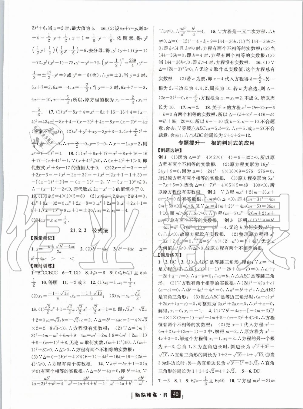 2019年励耘书业励耘新同步九年级数学全一册人教版 第2页