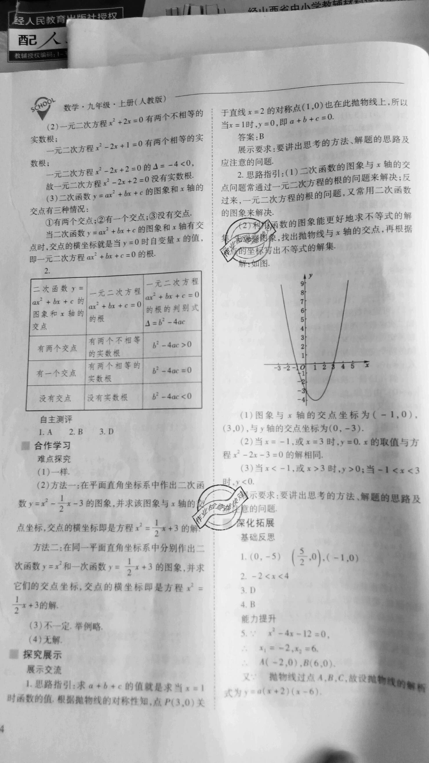 2019年新课程问题解决导学方案九年级数学上册人教版 参考答案第24页