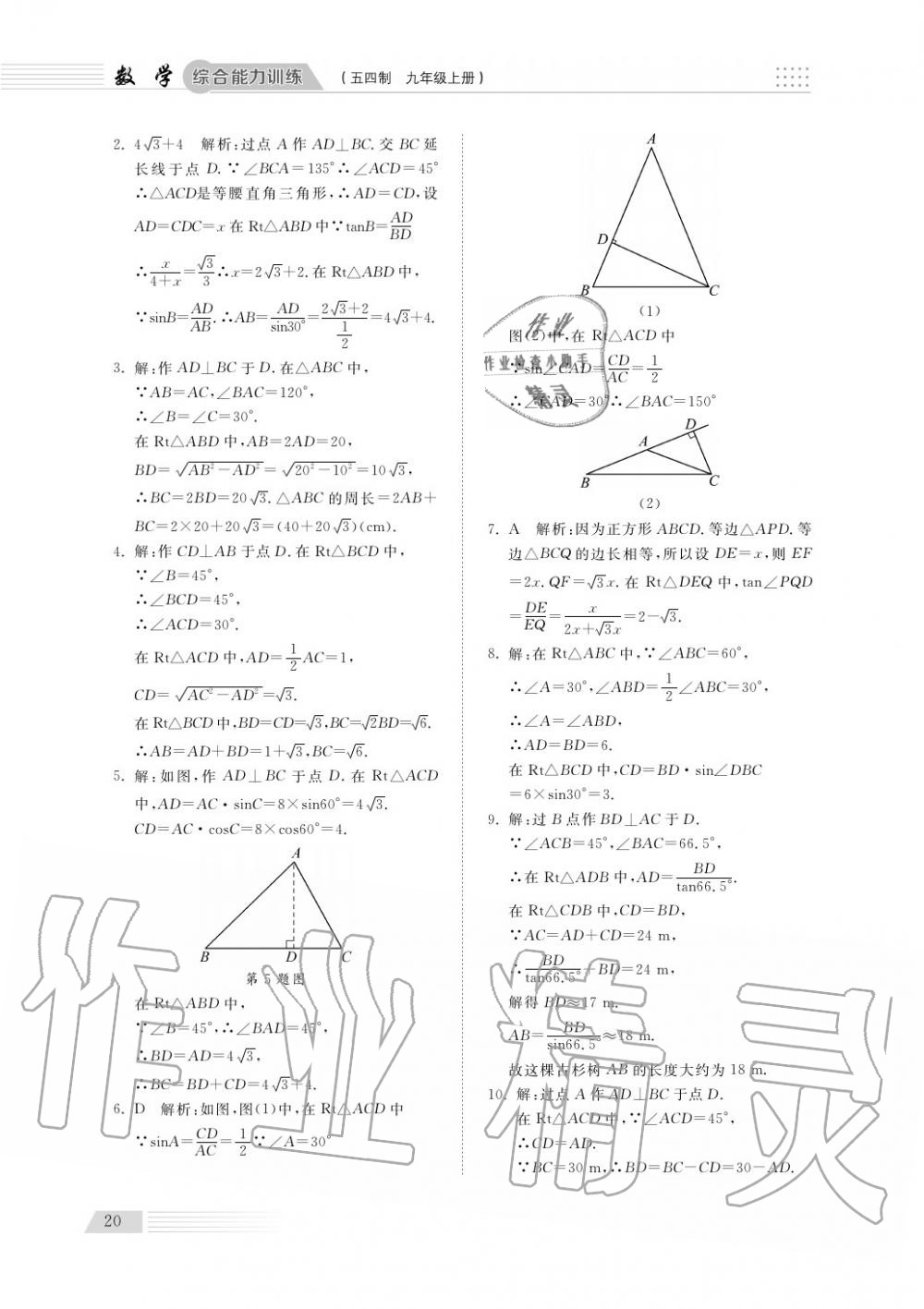 2018年综合能力训练九年级数学上册鲁科版 第21页