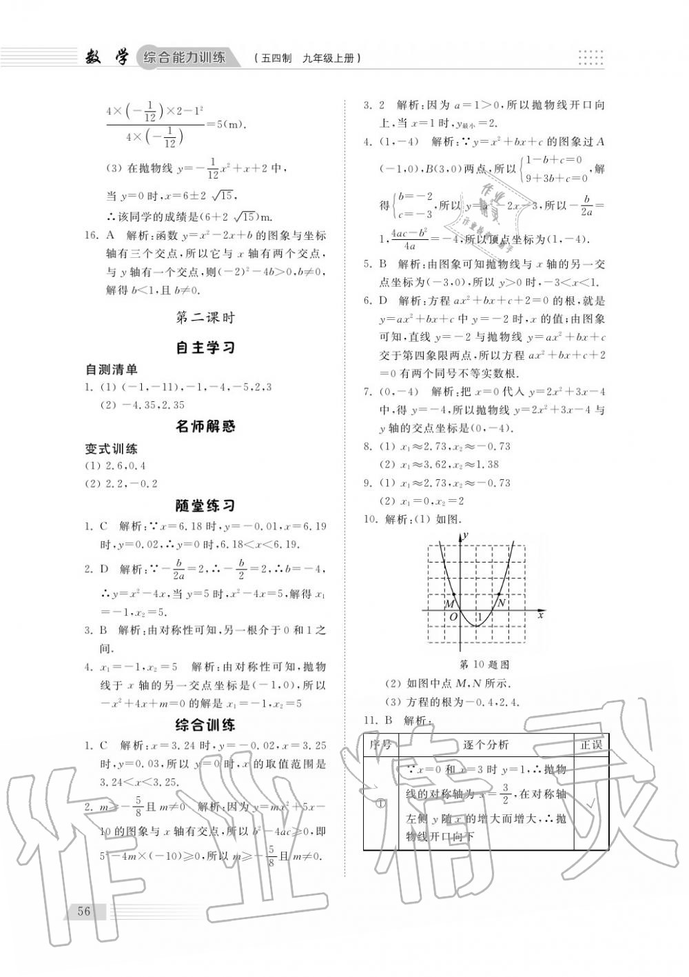 2018年综合能力训练九年级数学上册鲁科版 第57页