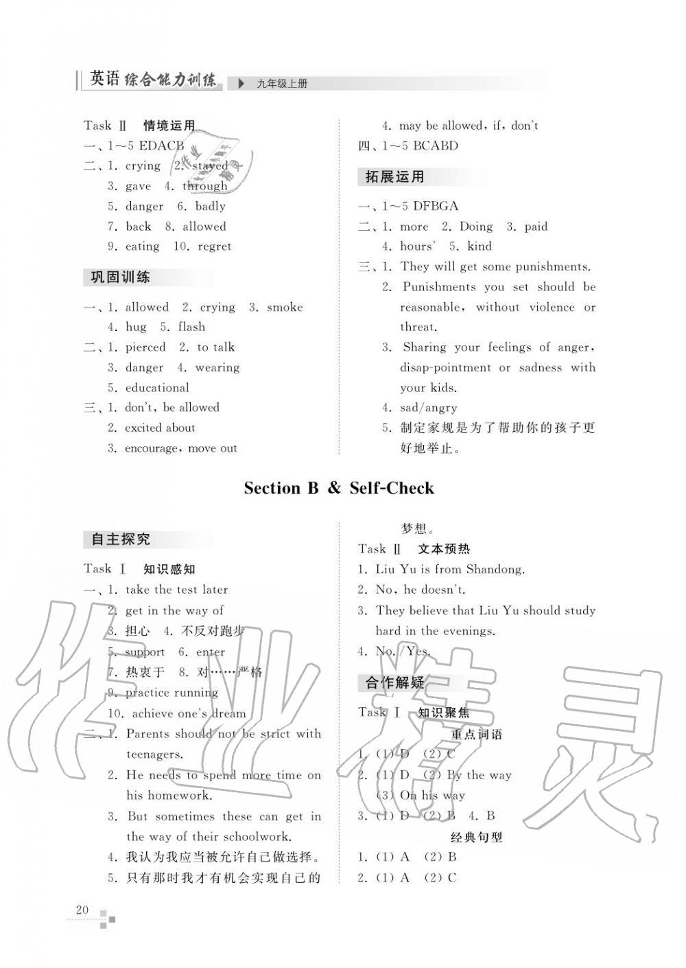 2015年綜合能力訓(xùn)練九年級英語上冊人教版 第22頁