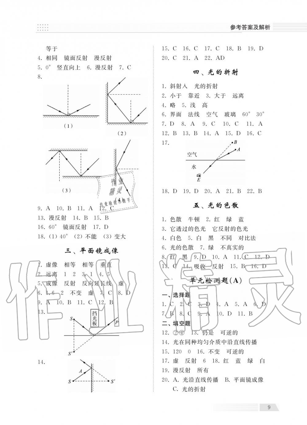 2018年綜合能力訓(xùn)練八年級物理上冊人教版 第9頁