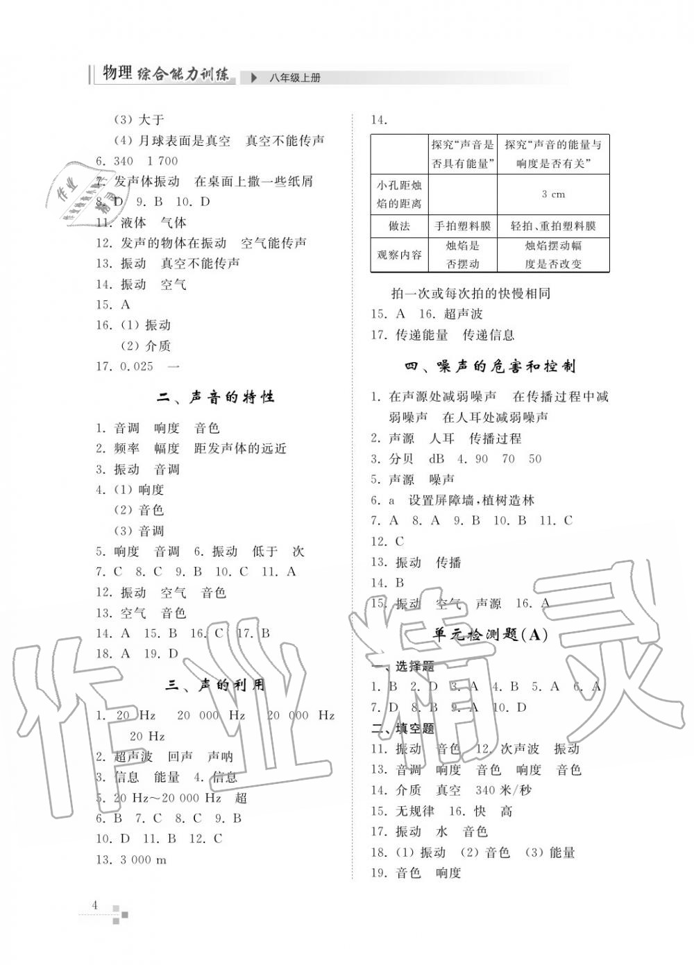 2015年綜合能力訓(xùn)練八年級(jí)物理上冊(cè)人教版 第6頁(yè)