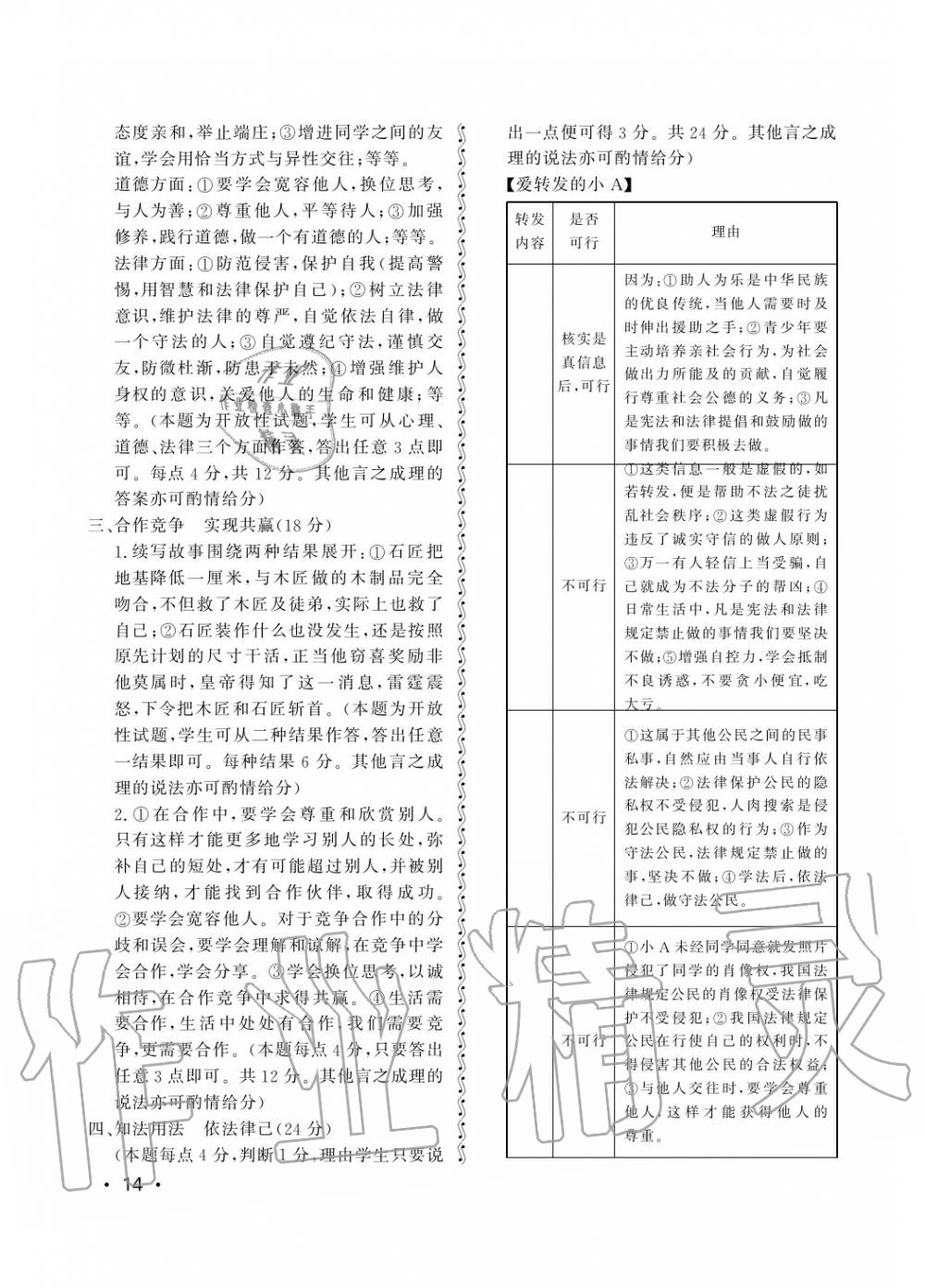 2016年行知天下八年級(jí)政治上冊(cè)其它 第14頁(yè)