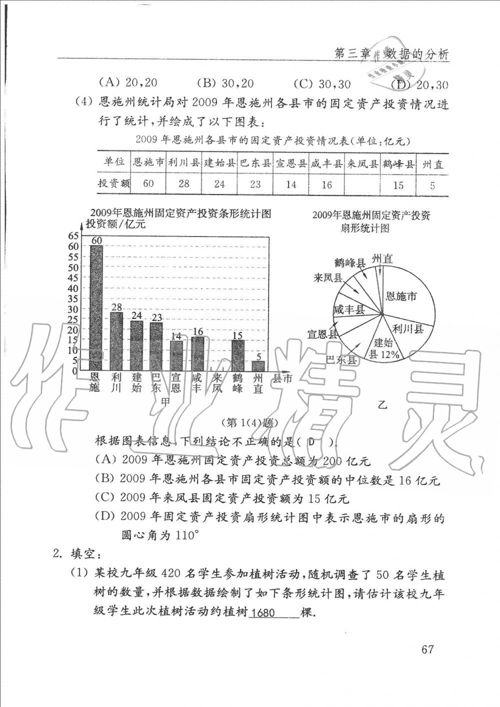 2019年配套練習(xí)冊(cè)八年級(jí)數(shù)學(xué)上冊(cè)魯教版 第67頁(yè)