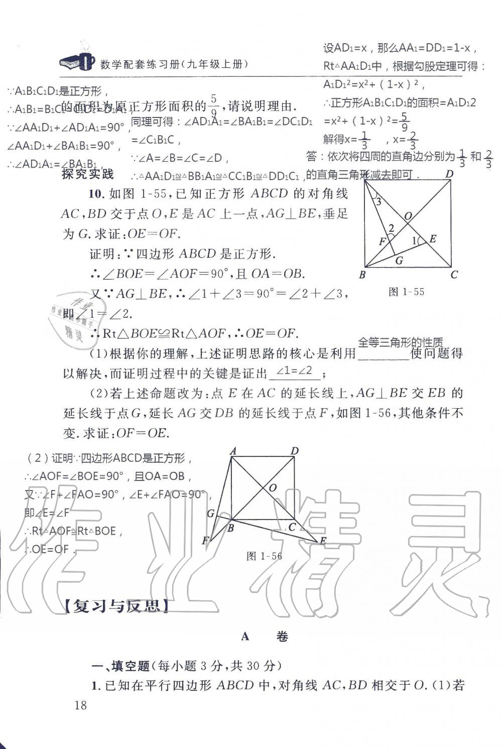 2019年配套練習冊九年級數(shù)學上冊北師大版 第18頁