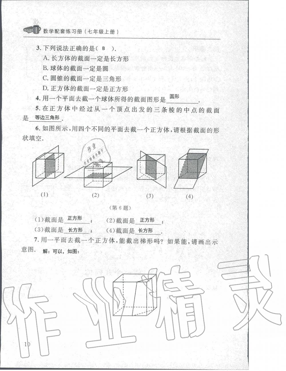 2019年配套練習(xí)冊七年級數(shù)學(xué)上冊北師大版 第10頁