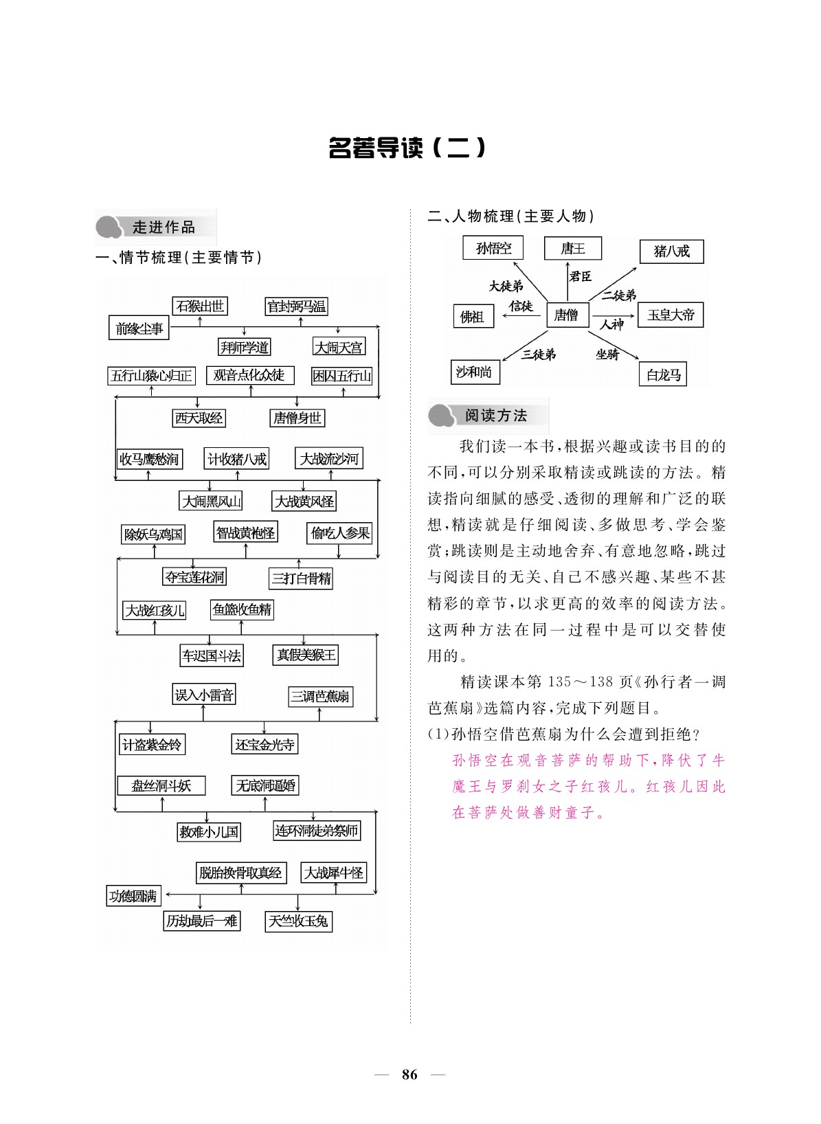 2019年一課一案創(chuàng)新導(dǎo)學(xué)七年級語文上冊 參考答案第86頁