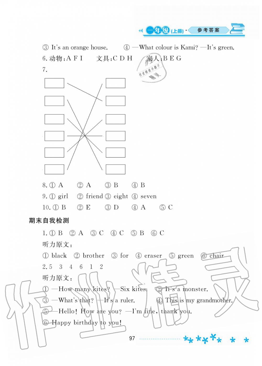 2019年資源與評(píng)價(jià)一年級(jí)英語(yǔ)上冊(cè)外研版 第16頁(yè)