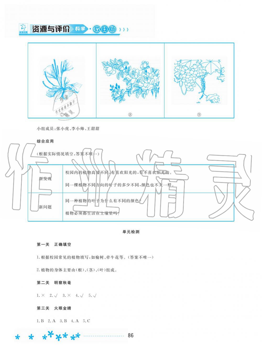 2019年資源與評價(jià)一年級科學(xué)上冊教科版 第6頁