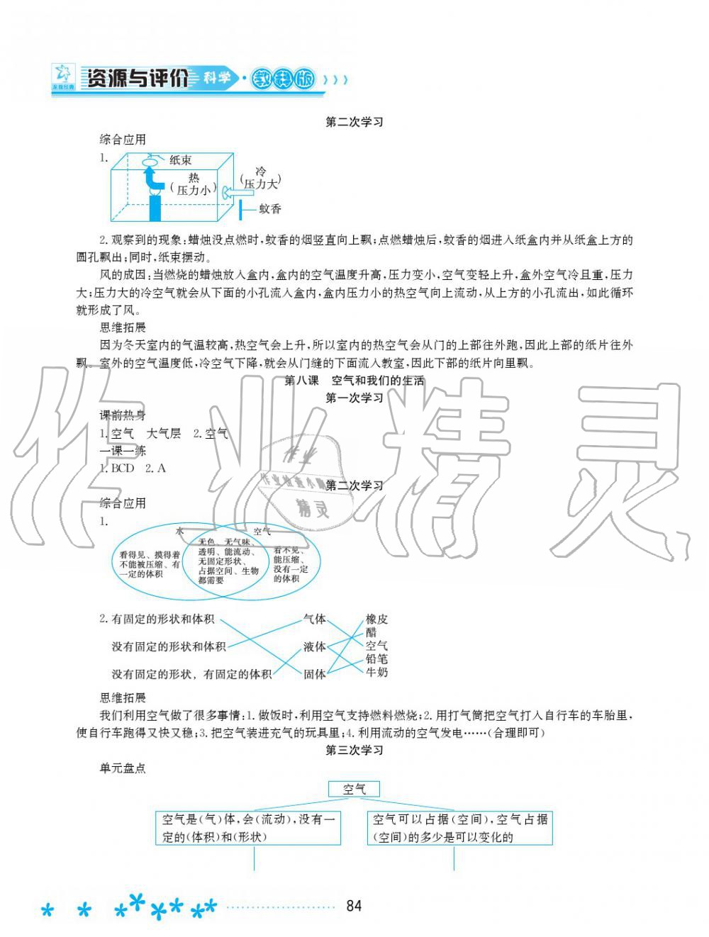 2019年资源与评价三年级科学上册教科版 第9页