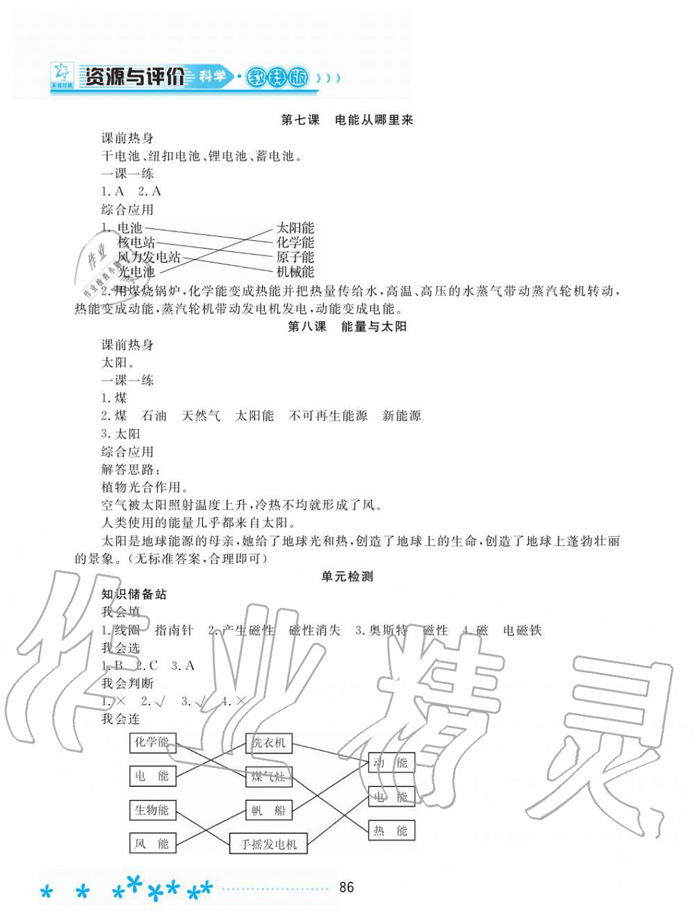 2019年資源與評價六年級科學(xué)上冊教科版 第10頁