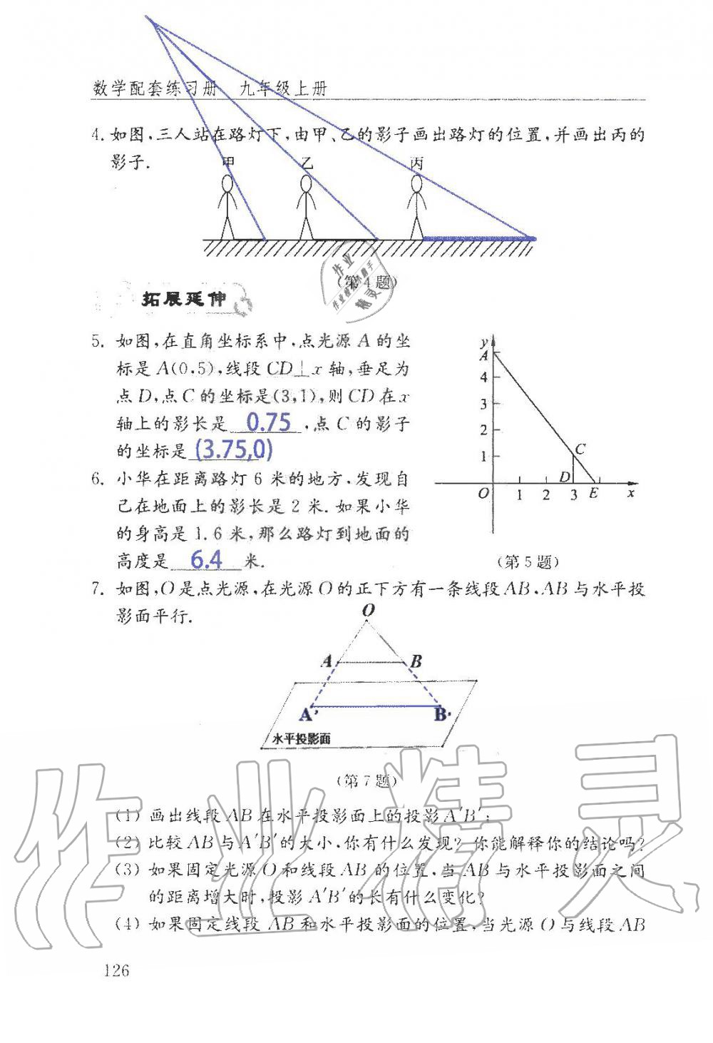 2019年數(shù)學(xué)配套練習(xí)冊(cè)九年級(jí)上冊(cè)魯教版 第126頁(yè)