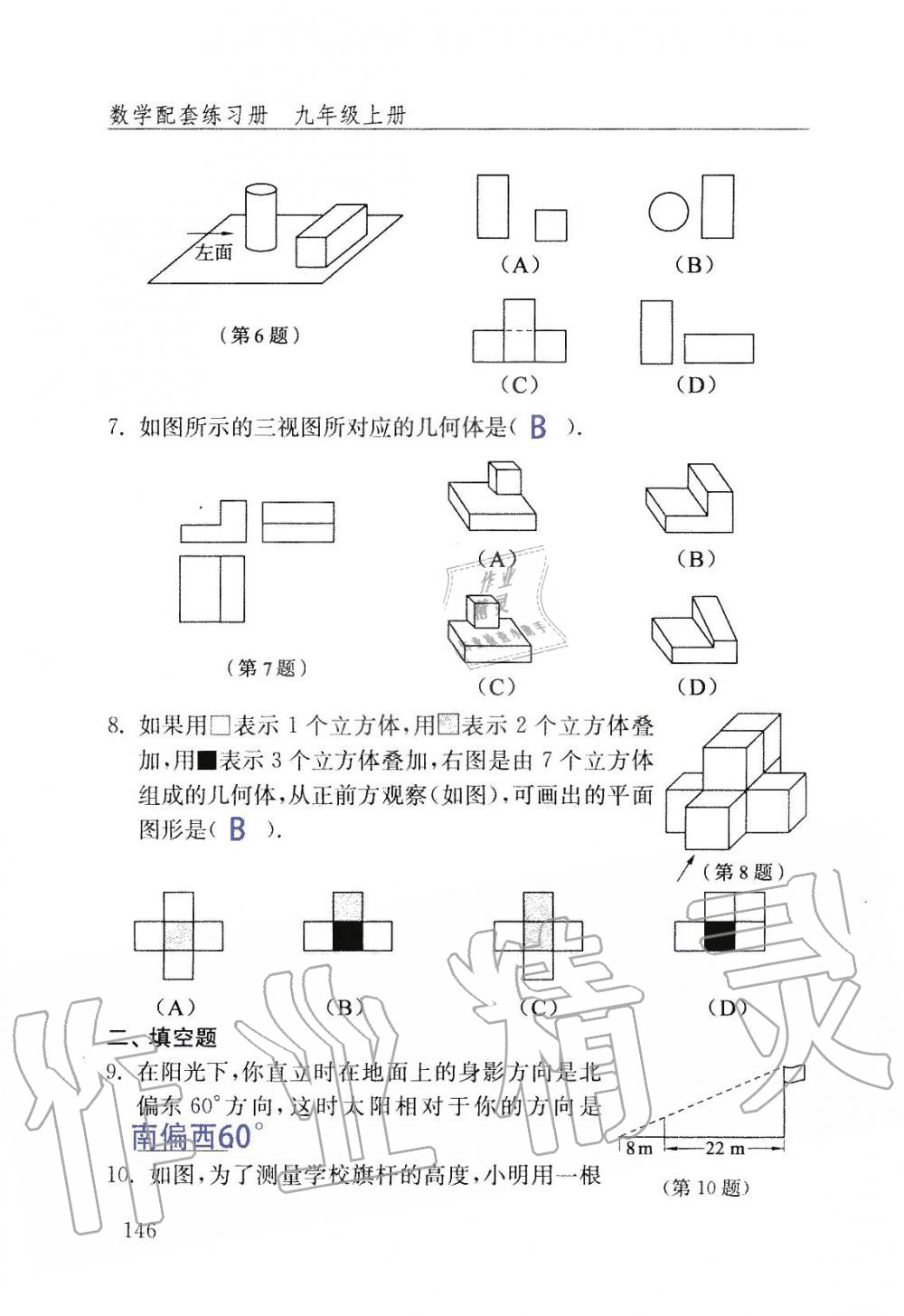 2019年數(shù)學(xué)配套練習(xí)冊(cè)九年級(jí)上冊(cè)魯教版 第146頁