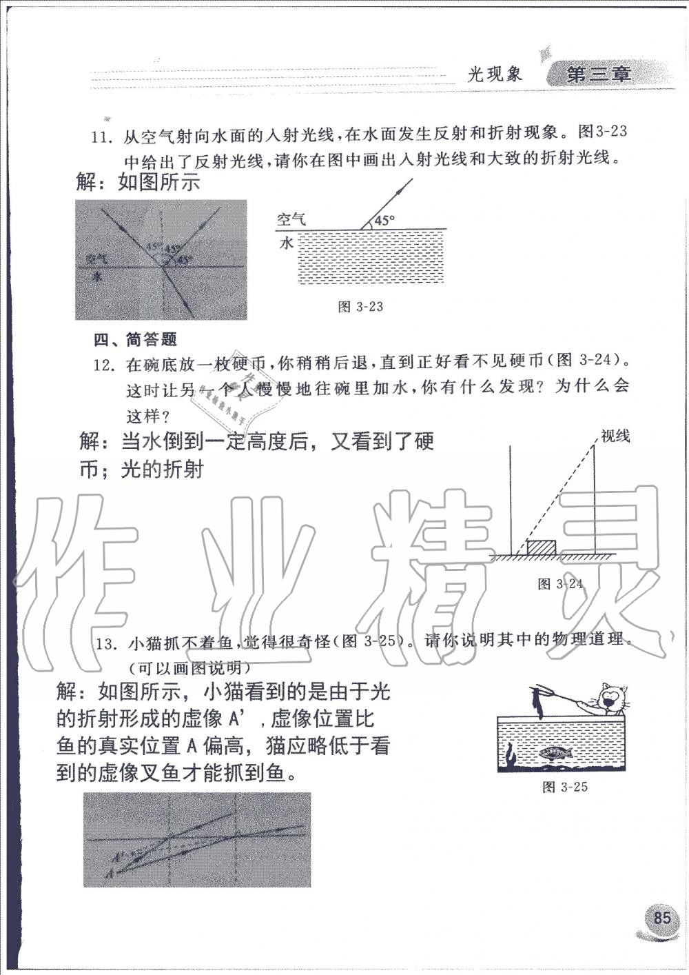 2019年配套練習(xí)冊(cè)八年級(jí)物理上冊(cè)魯科版山東科學(xué)技術(shù)出版社 第85頁(yè)