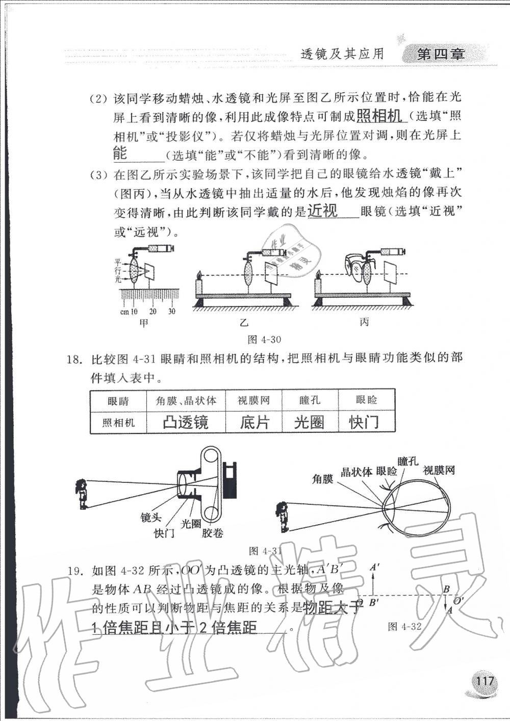 2019年配套練習(xí)冊八年級(jí)物理上冊魯科版山東科學(xué)技術(shù)出版社 第117頁