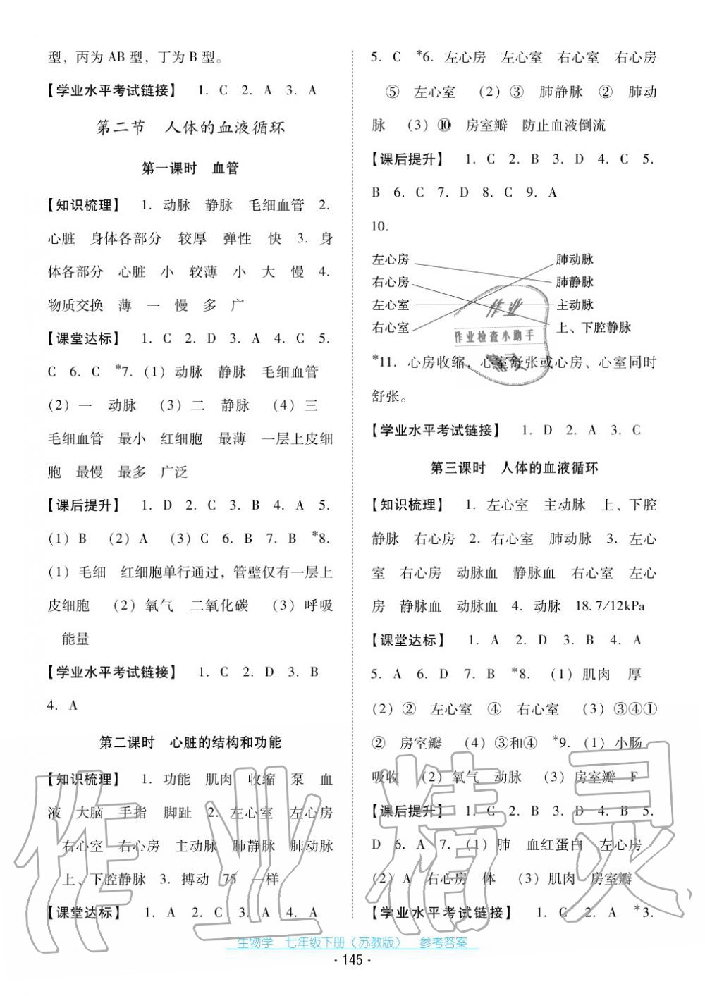 2017年云南省标准教辅优佳学案七年级生物下册苏教版 第5页