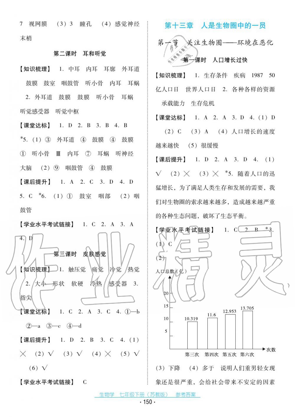 2017年云南省標(biāo)準(zhǔn)教輔優(yōu)佳學(xué)案七年級(jí)生物下冊(cè)蘇教版 第10頁