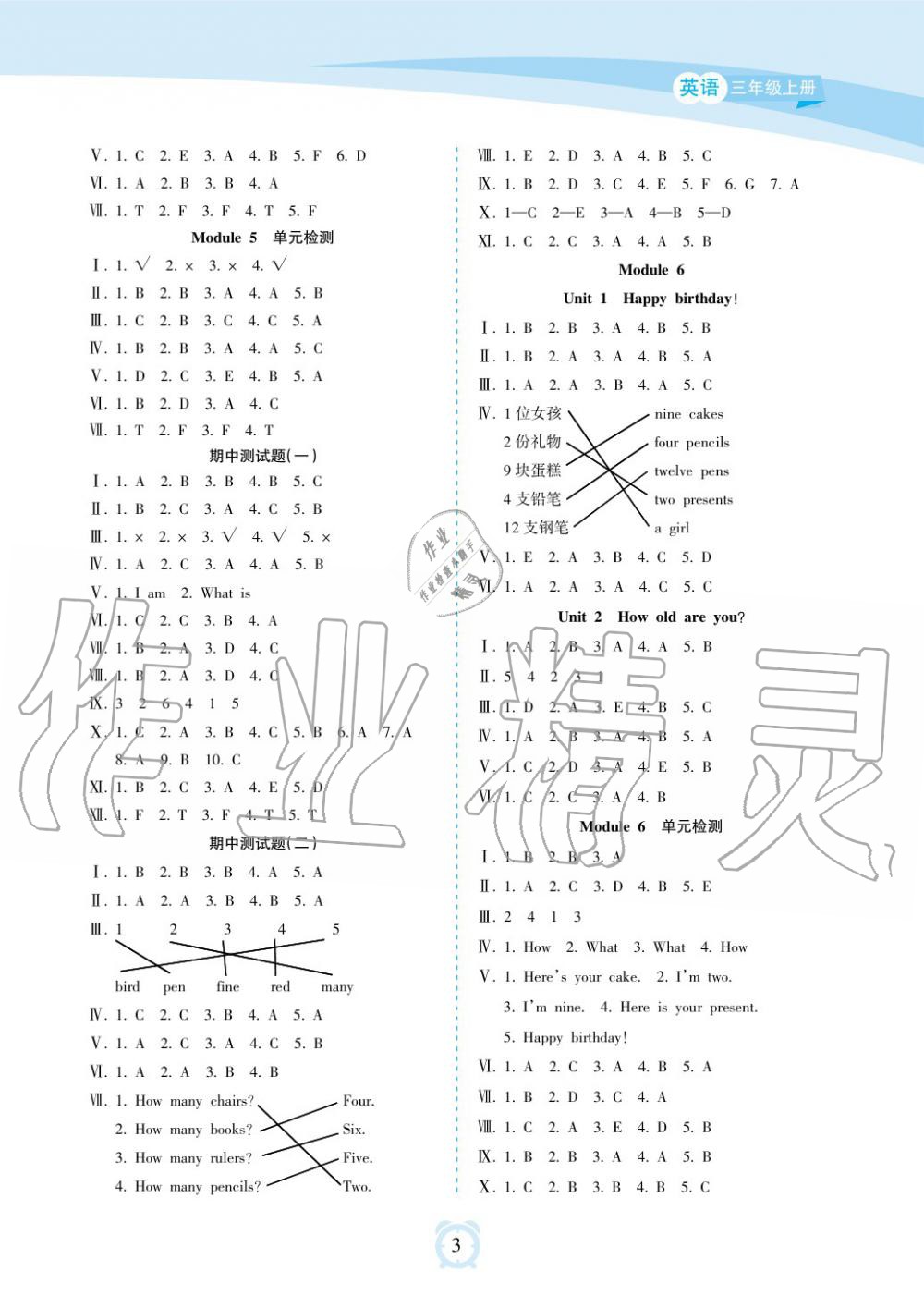 2019年新課程學(xué)習(xí)指導(dǎo)海南出版社三年級英語上冊外研版 第3頁