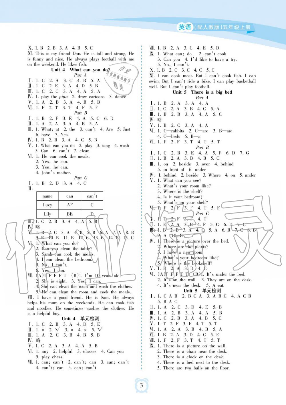 2019年新課程學(xué)習(xí)指導(dǎo)海南出版社五年級英語上冊人教版 第3頁