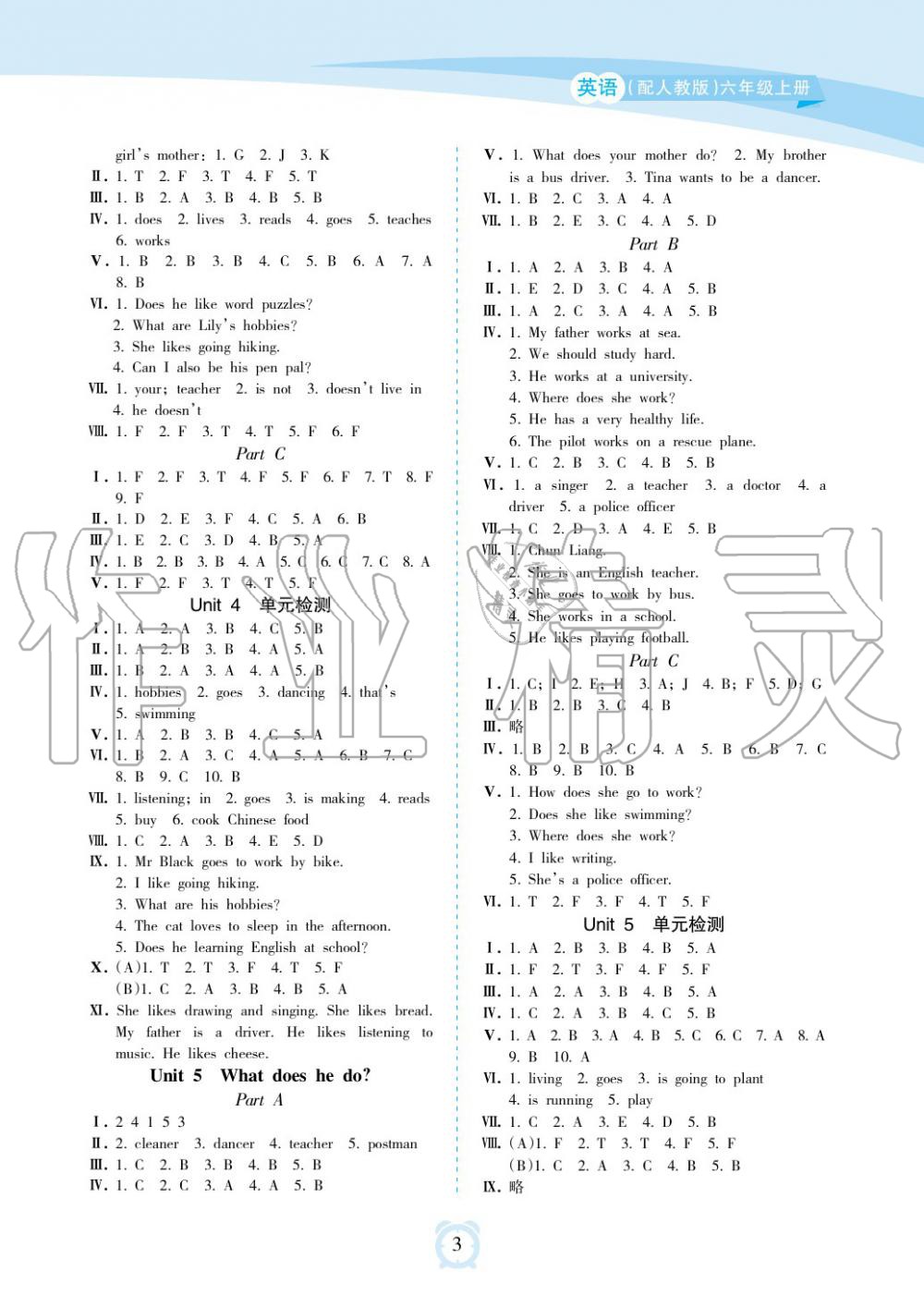 2019年新課程學(xué)習(xí)指導(dǎo)海南出版社六年級(jí)英語(yǔ)上冊(cè)人教版 第3頁(yè)