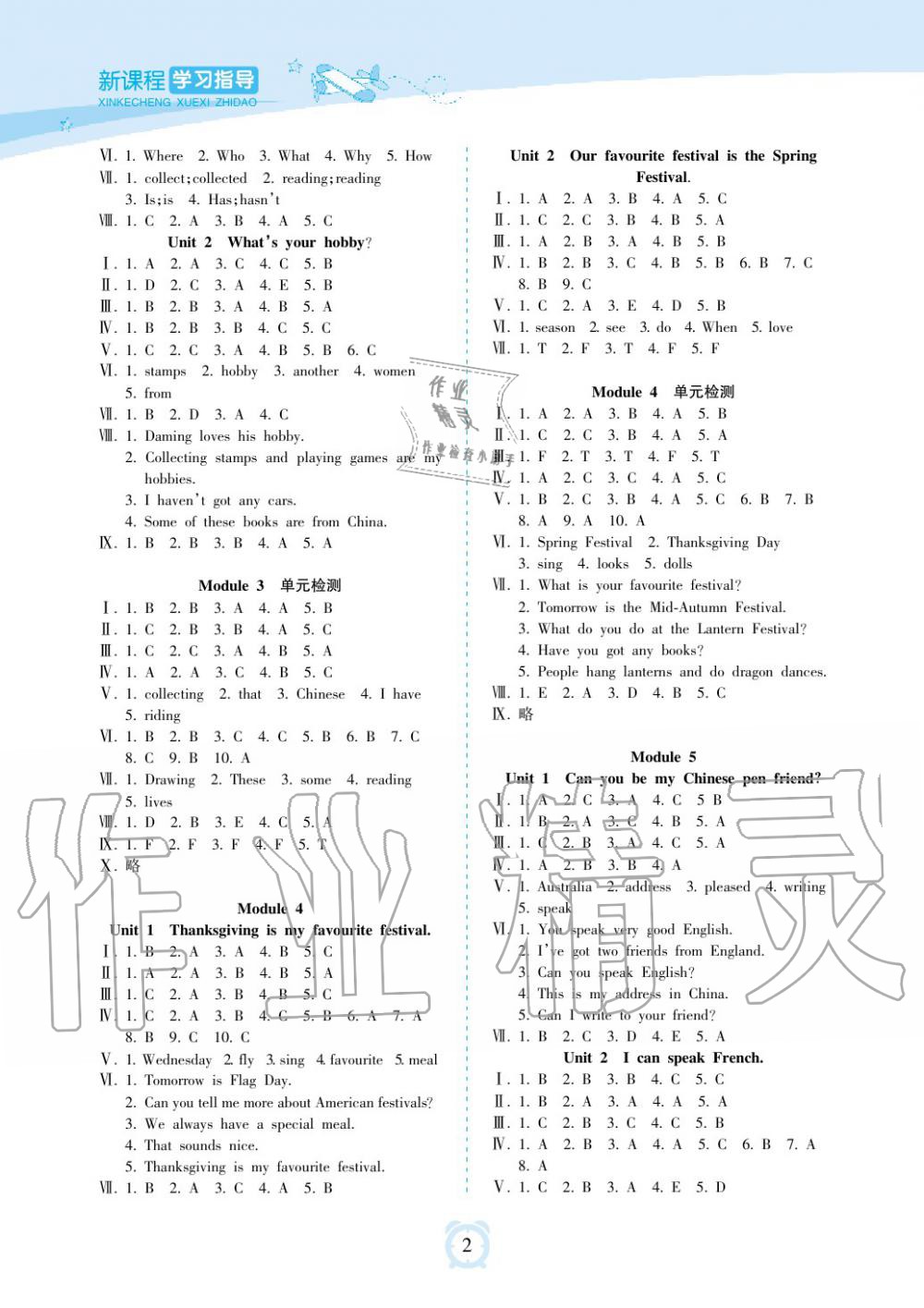 2019年新課程學(xué)習(xí)指導(dǎo)海南出版社六年級(jí)英語(yǔ)上冊(cè)外研版 第2頁(yè)