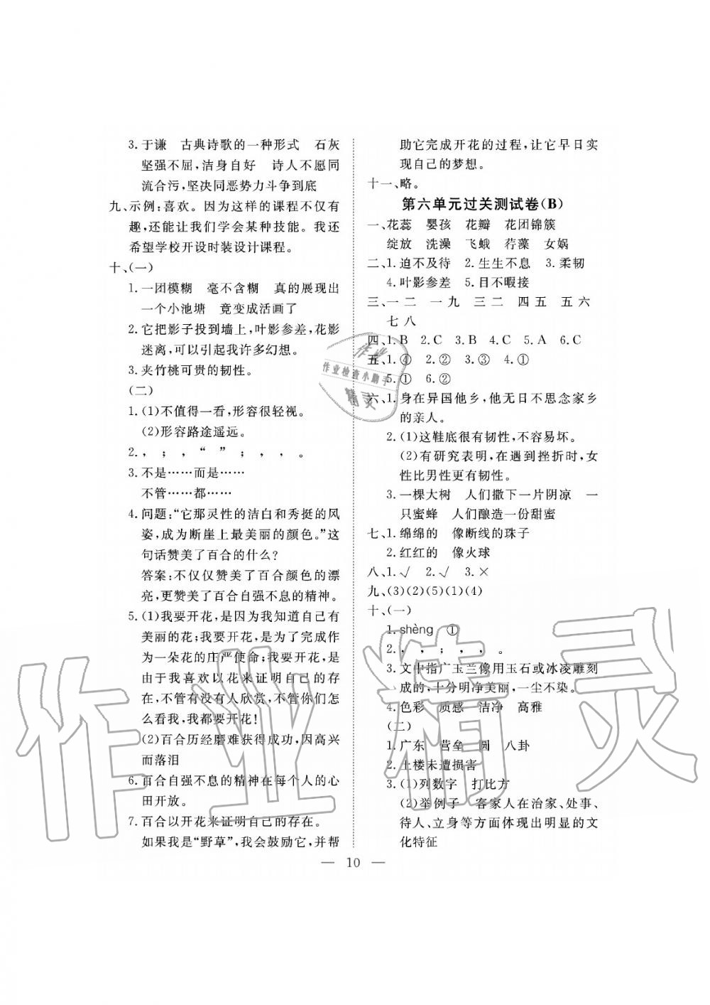 2019年新課程學(xué)習(xí)指導(dǎo)海南出版社六年級語文下冊蘇教版測試卷 第10頁