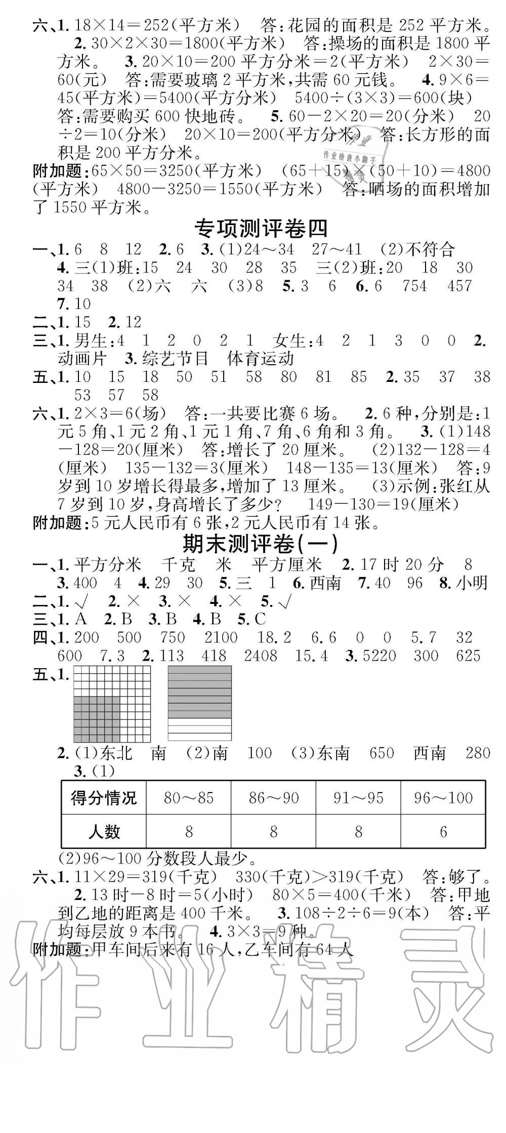 2019年學(xué)業(yè)評價測試卷三年級數(shù)學(xué)下冊人教版 第6頁