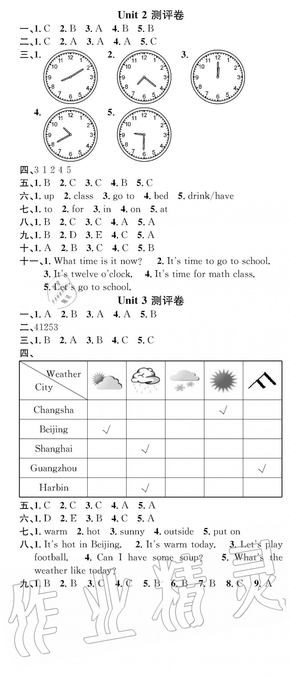 2019年學業(yè)評價測試卷四年級英語下冊人教版 第7頁