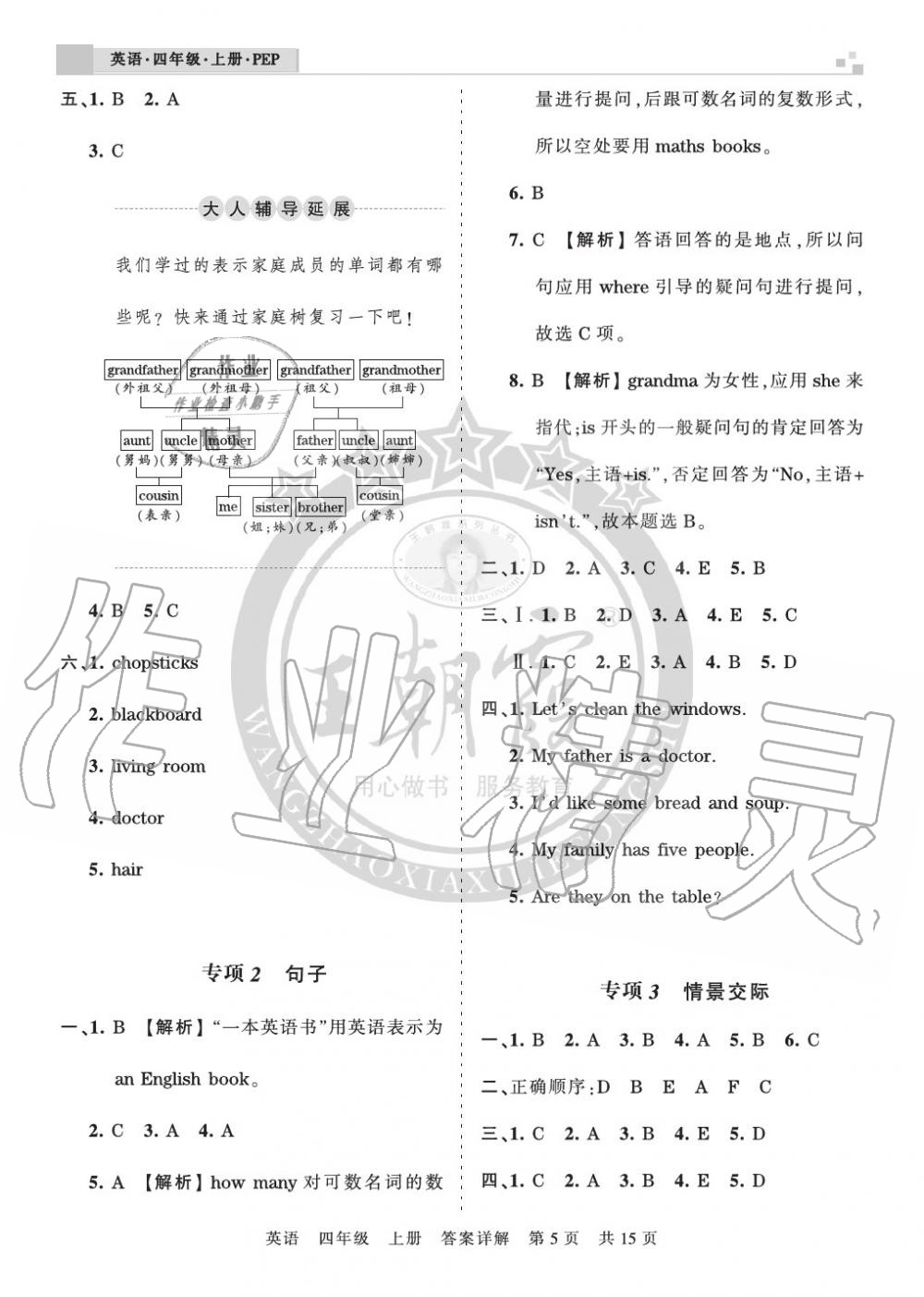 2019年王朝霞各地期末试卷精选四年级英语上册人教版湖北 第5页