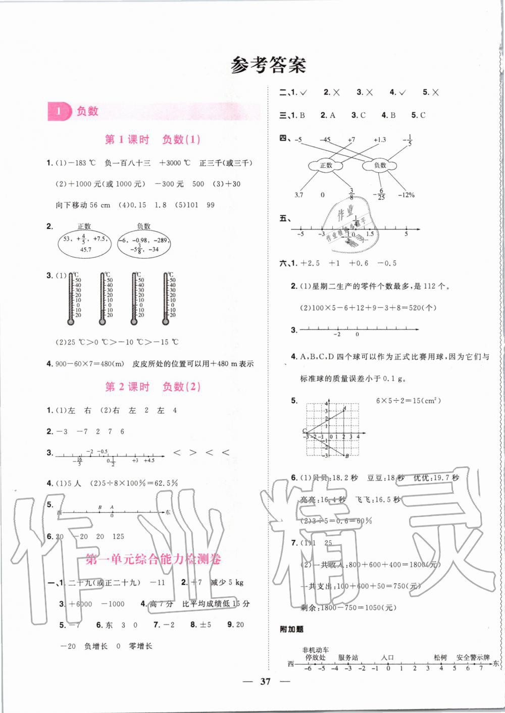 2020年陽光同學(xué)課時達標(biāo)訓(xùn)練六年級數(shù)學(xué)下冊人教版浙江專版 第1頁