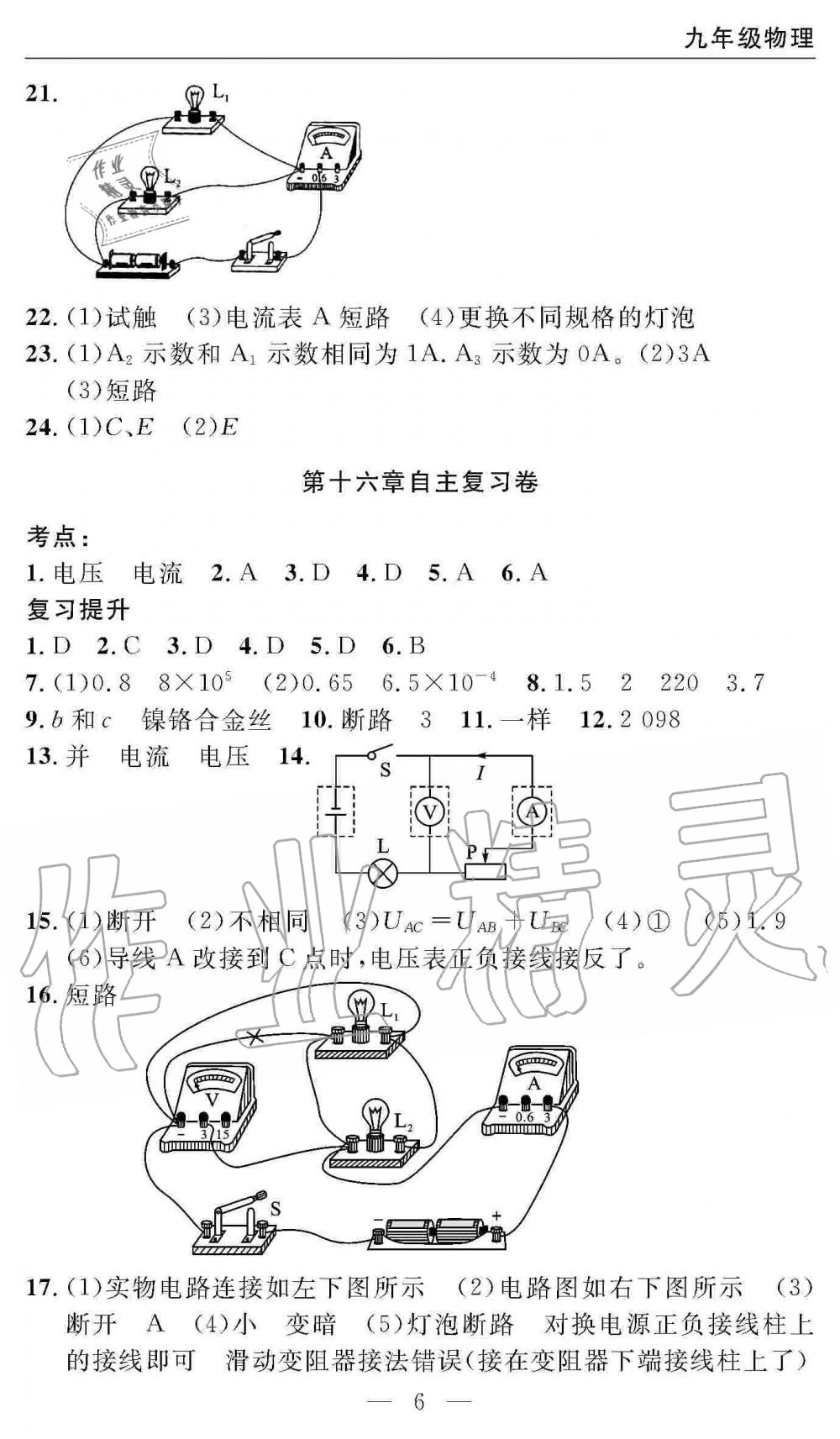 2019年智慧課堂密卷100分單元過關(guān)檢測九年級物理上冊人教版 第6頁