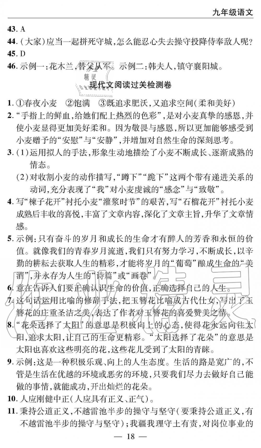 2019年智慧課堂密卷100分單元過關(guān)檢測九年級語文全一冊人教版 第18頁