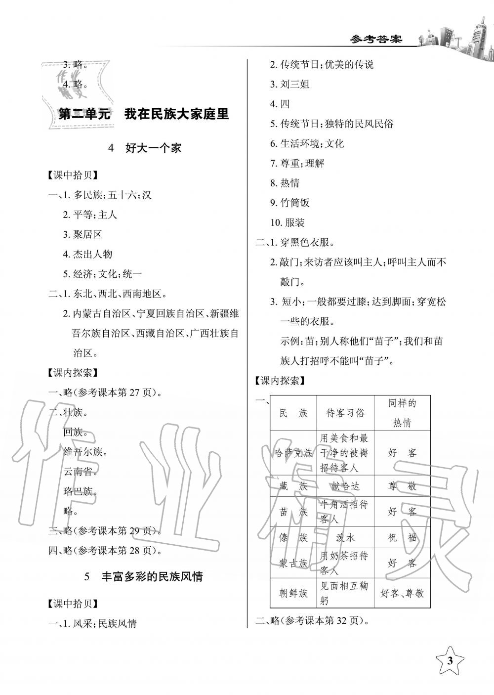 2020年長(zhǎng)江作業(yè)本課堂作業(yè)五年級(jí)品德與社會(huì)下冊(cè)鄂教版 第3頁(yè)