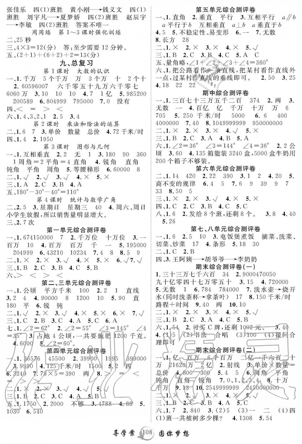 2019年優(yōu)質(zhì)課堂導(dǎo)學(xué)案四年級(jí)數(shù)學(xué)上冊(cè)人教版 第4頁