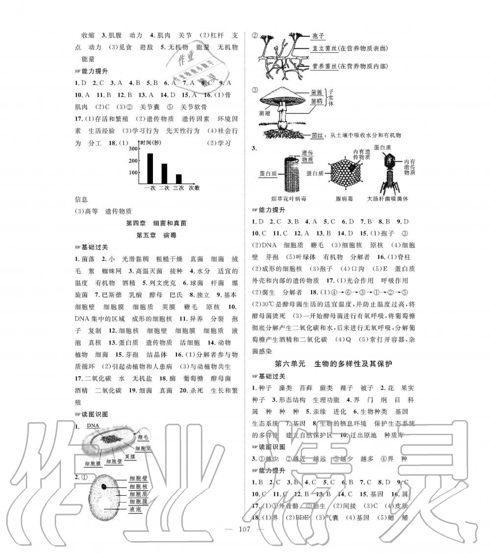 2019年優(yōu)質(zhì)課堂導(dǎo)學(xué)案八年級(jí)生物上冊(cè)人教版 第7頁(yè)