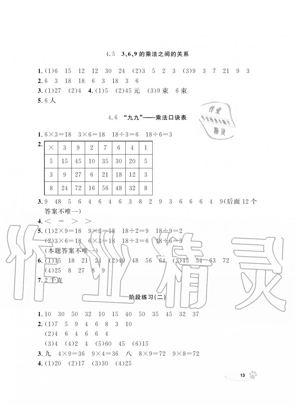 2019年上海作業(yè)二年級(jí)數(shù)學(xué)上冊(cè)人教版 第15頁(yè)