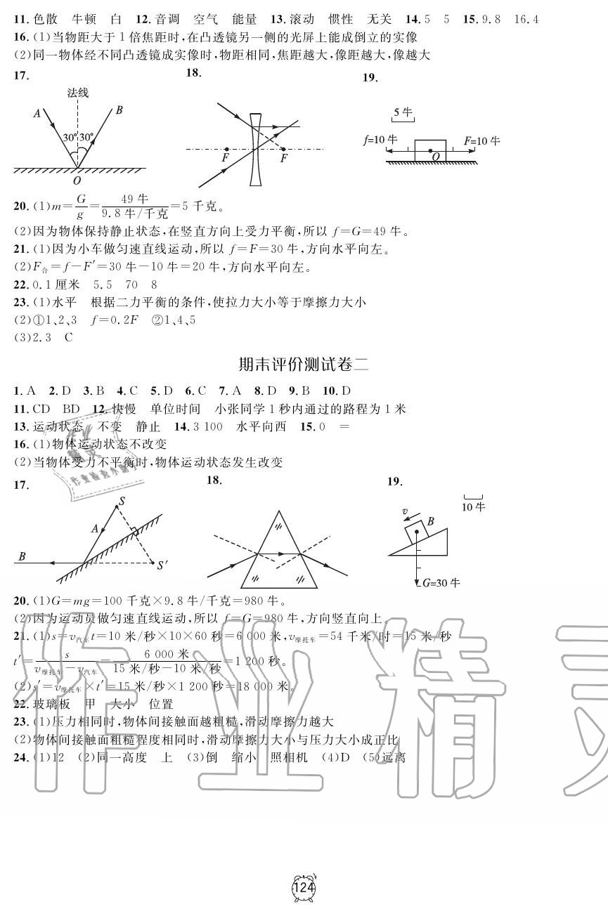 2019年鐘書金牌金試卷八年級(jí)物理上冊(cè)滬教版 第12頁