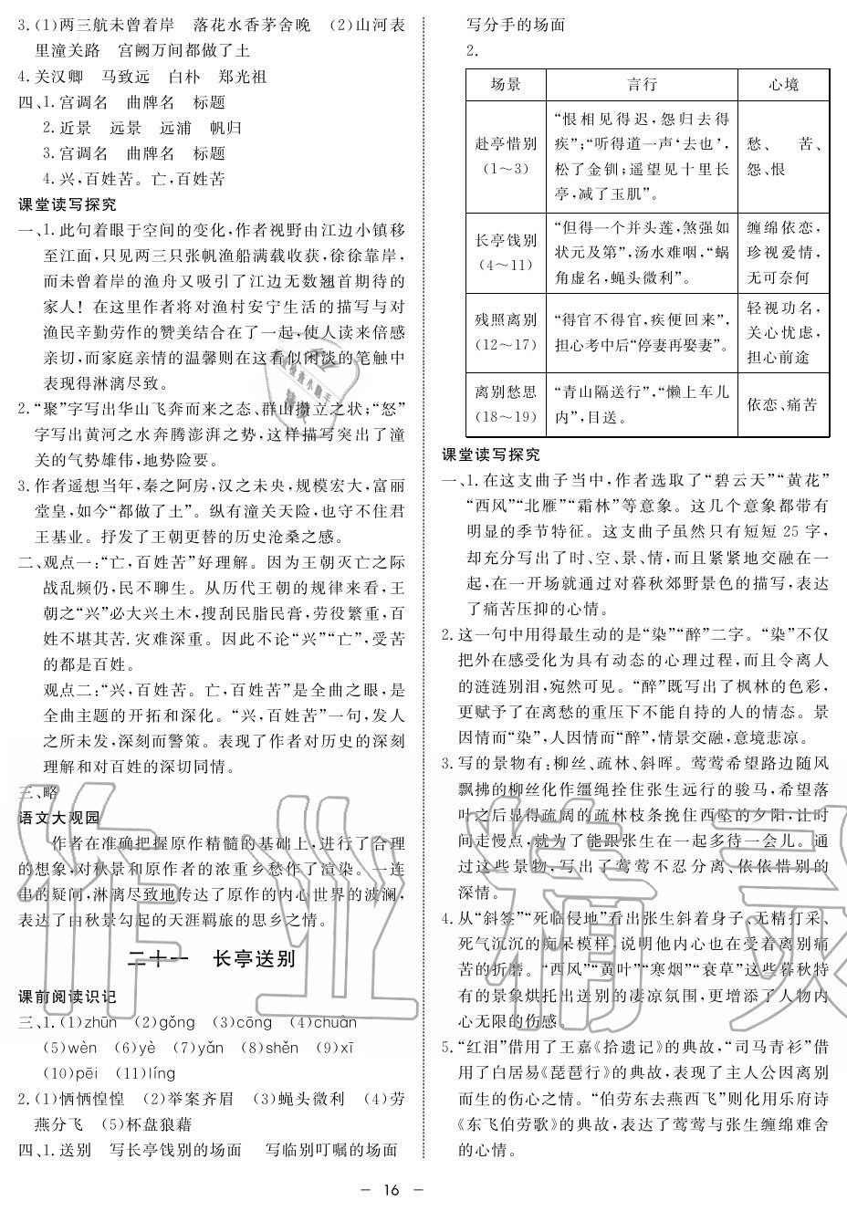 2019年鐘書(shū)金牌金典導(dǎo)學(xué)案高二語(yǔ)文上冊(cè)人教版 第16頁(yè)