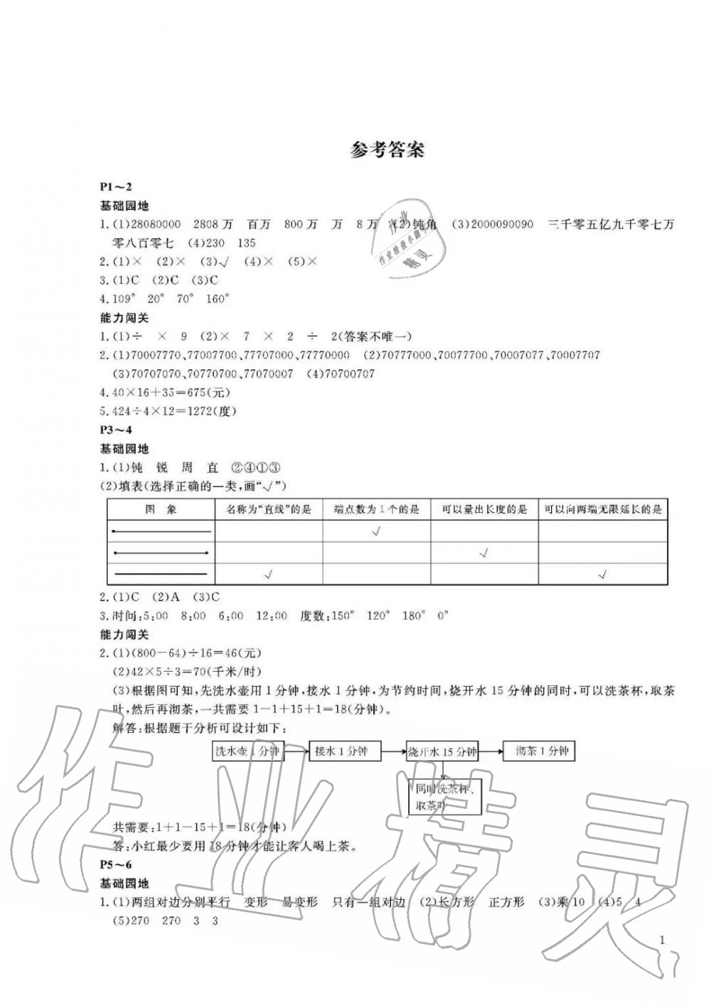 2020年假期伙伴寒假大连理工大学出版社四年级数学寒假作业其它 第1页