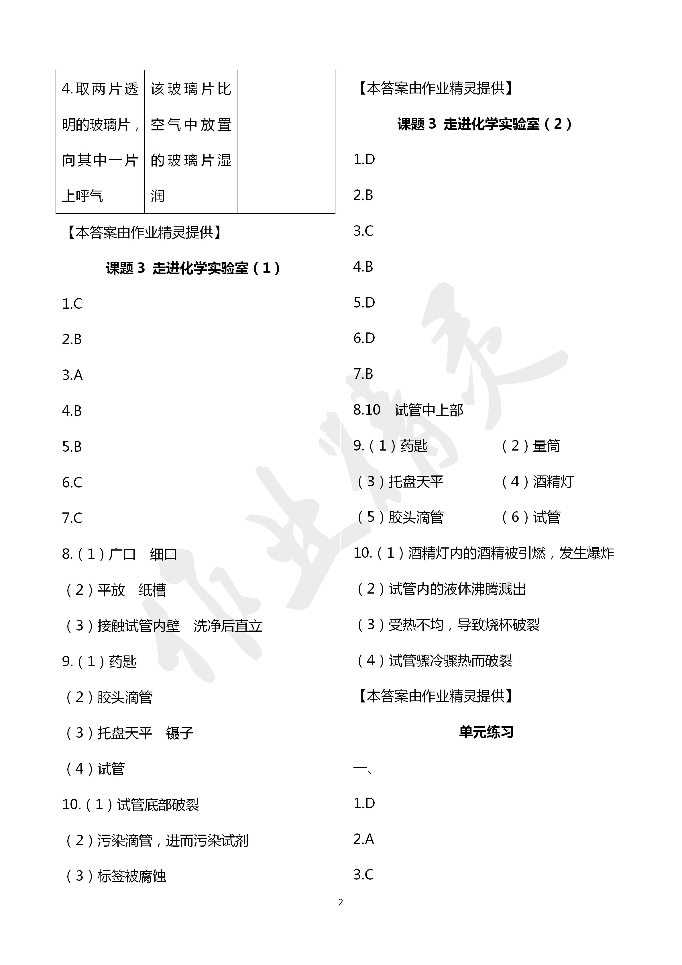 2020年寒假生活九年級(jí)化學(xué)人教版寧夏人民教育出版社 第2頁