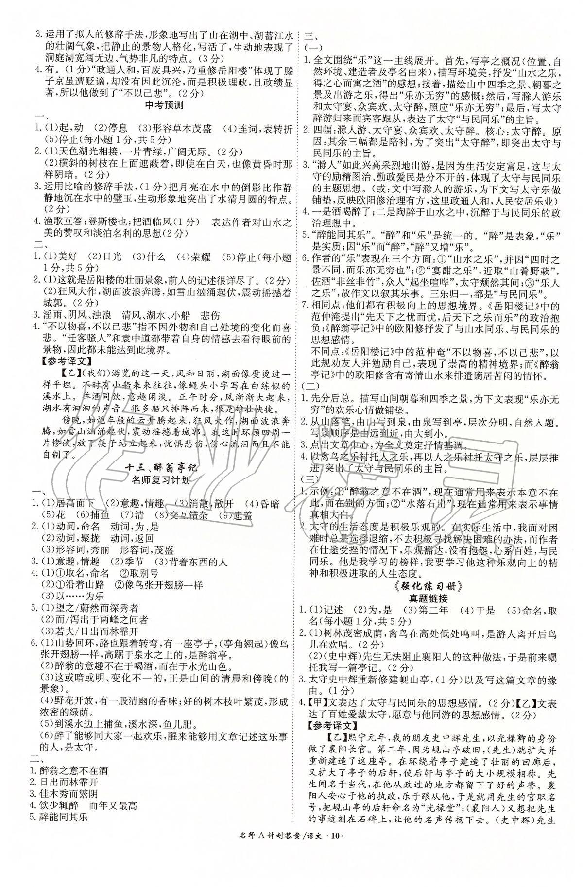 2020年安徽中考總復(fù)習(xí)名師A計劃語文 第10頁