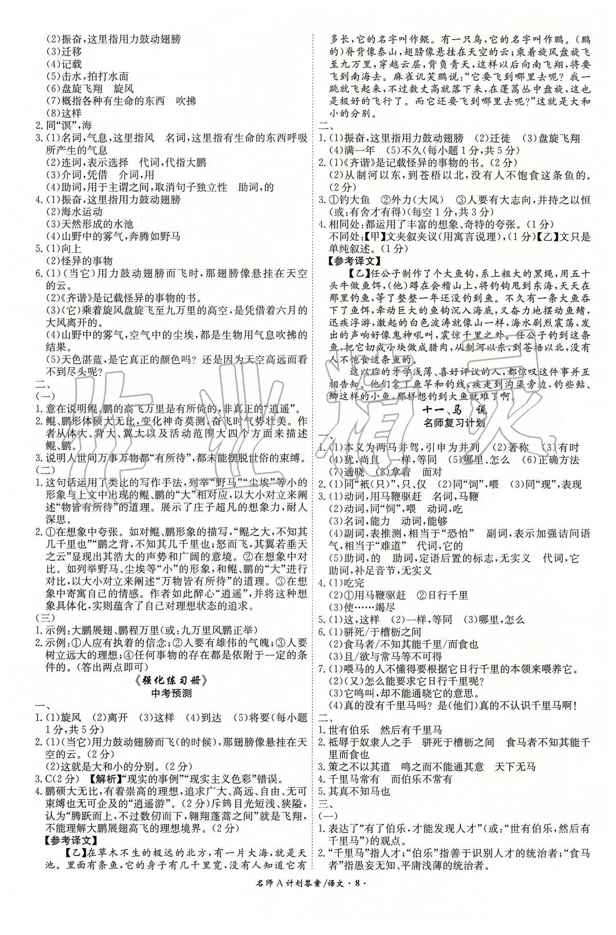 2020年安徽中考總復(fù)習(xí)名師A計(jì)劃語文 第8頁